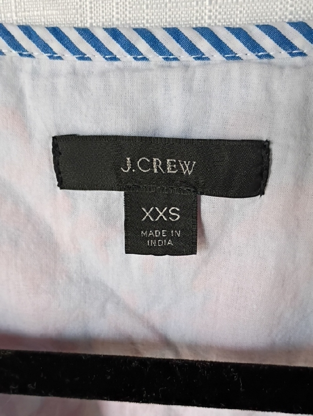 J. Crew Women's Leda Embroidery Popover Dress Size XXS Stripe 100 Cotton - Picture 9 of 11